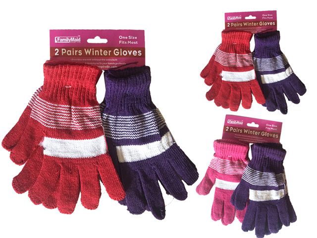 144 Pieces of 2 Pairs Winter Gloves