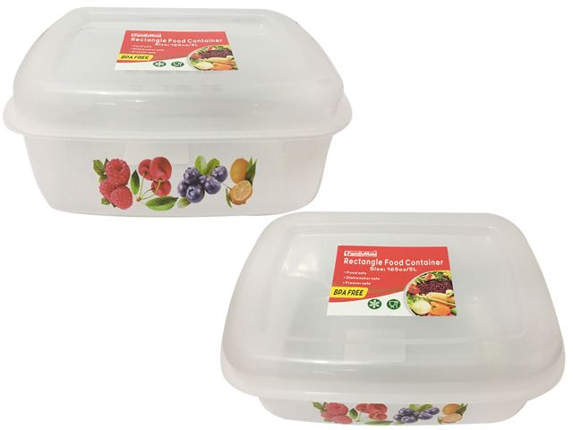 48 Pieces of Rectangular Printed Food Container
