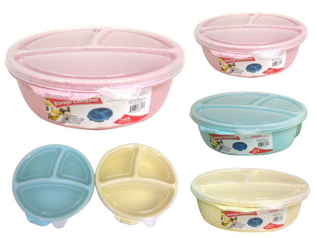 72 Pieces of Food Container Round 3 Assorted Colors