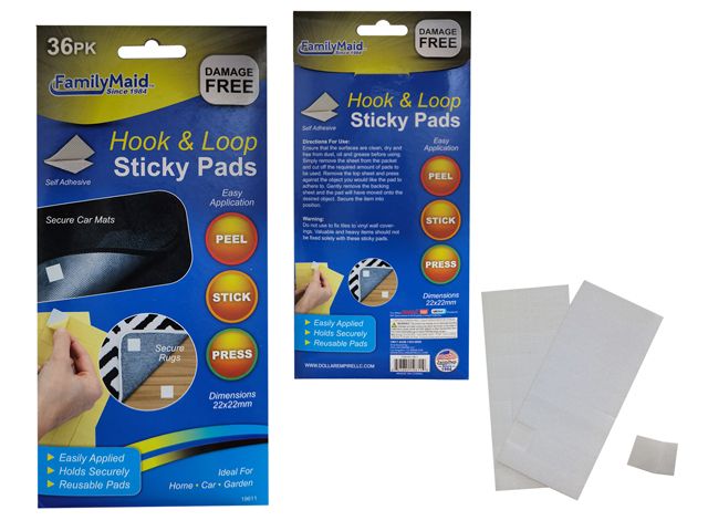 144 Wholesale Hook And Loop Sticky Pads