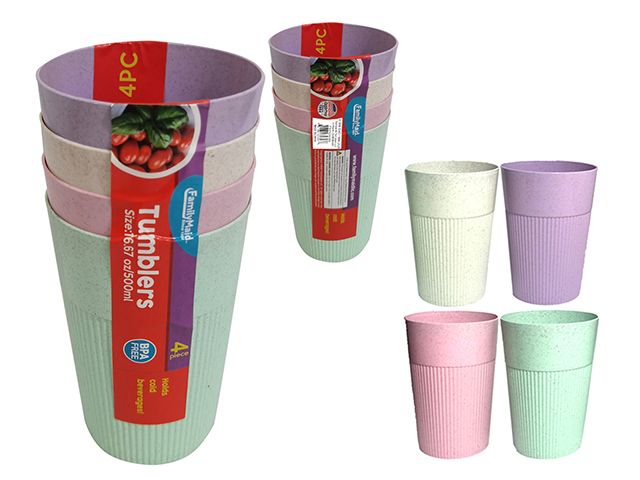 96 Wholesale 4 Piece Tumbler Cups