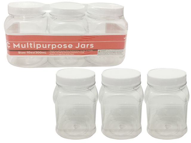24 Wholesale 3 Piece Multipurpose Jars