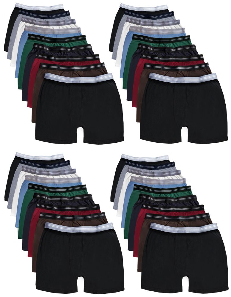 60 Pieces Yacht & Smith Mens 100% Cotton Boxer Brief Assorted Colors ...