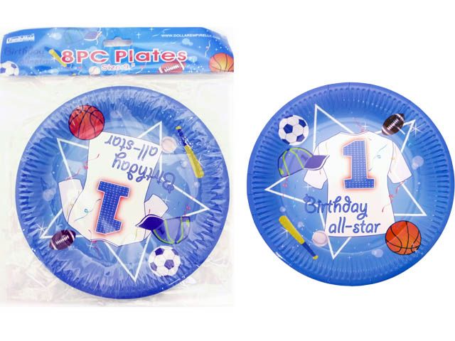 144 Pieces of Boys Birthday Party Plates 8 Pieces