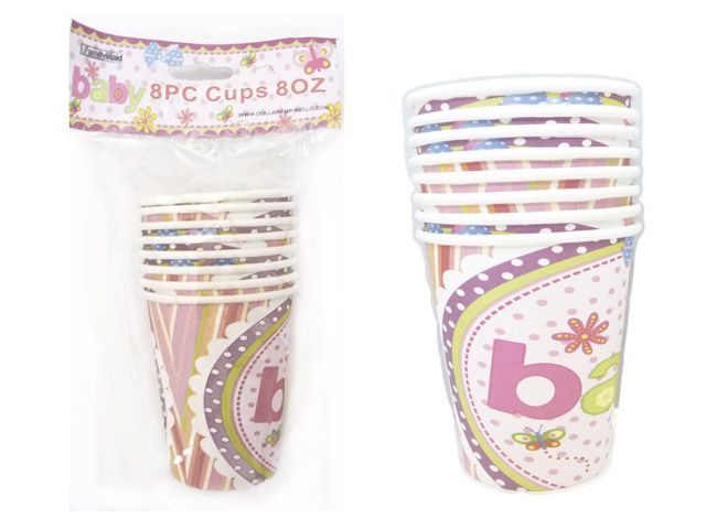 144 Pieces of Party Cups Baby Design