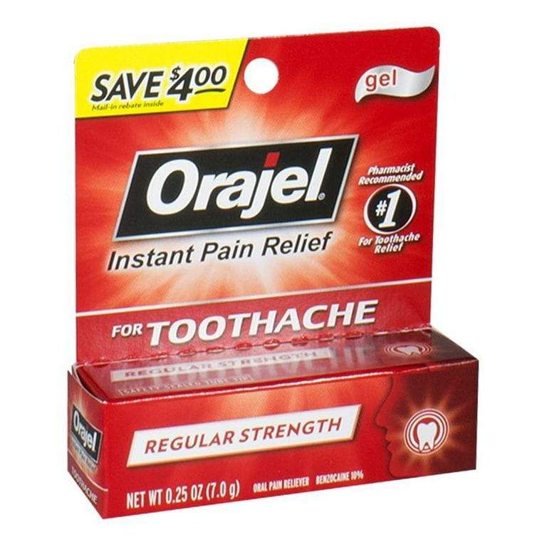 6 Wholesale Travel Size Toothache Relief Gel 0.25 Oz.