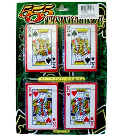 72 Pieces of 4pk Playing Cards 10x7 in