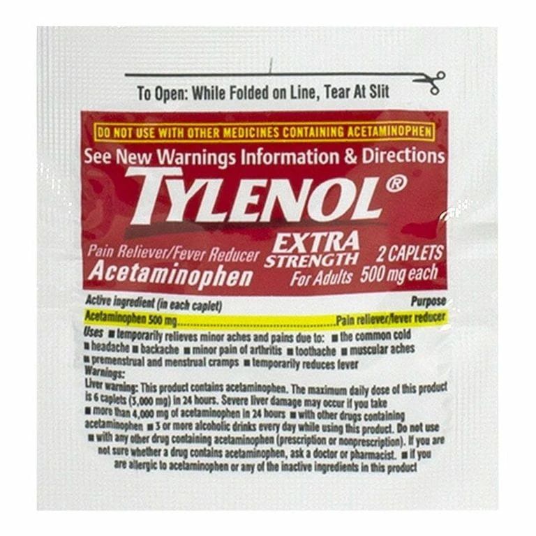 50 Pieces of Tylenol Extra Strength - Pack Of 2
