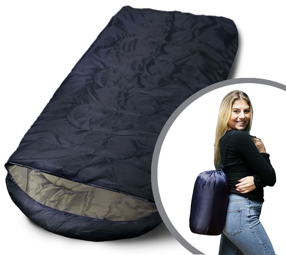 Yacht And Smith Polyester Sleeping Bag In Navy 72x30" Inches