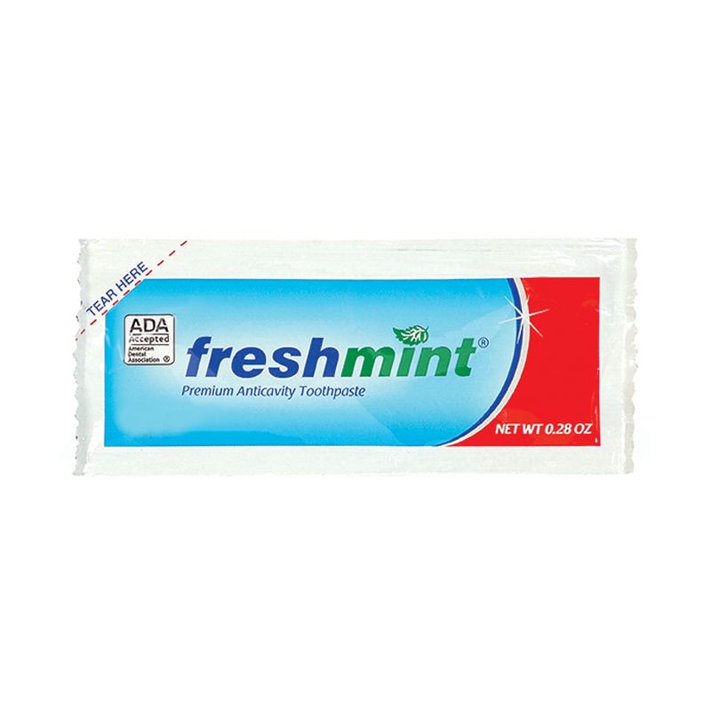 1000 Wholesale Freshmint Single Use Premium Anticavity Fluoride Toothpaste Packet (ada Approved)