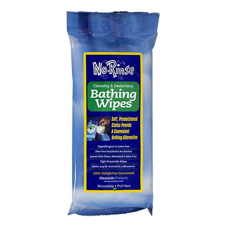 24 Pieces of NO-Rinse Bathing Wipes - Pack Of 8