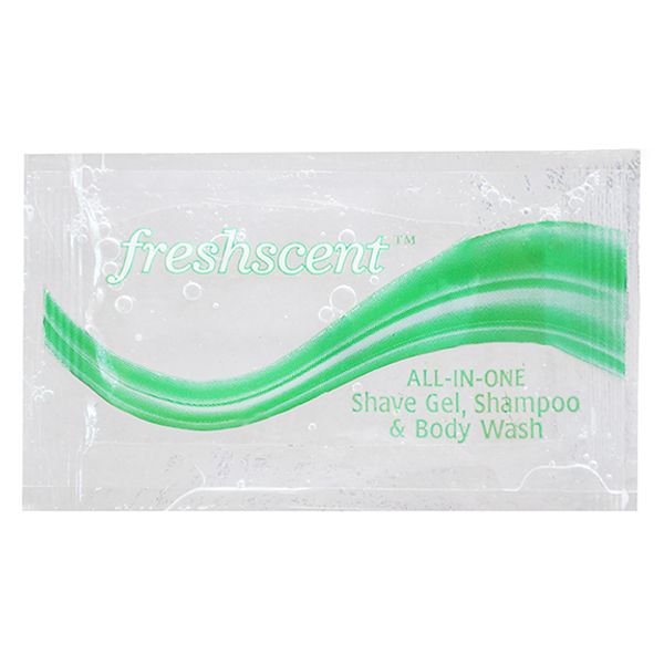 1000 Pieces of Freshscent 0.34 Oz. Shampoo, Shave Lotion And Body Wash