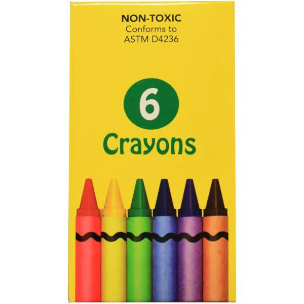 360 Wholesale 6 Pack Of Crayons