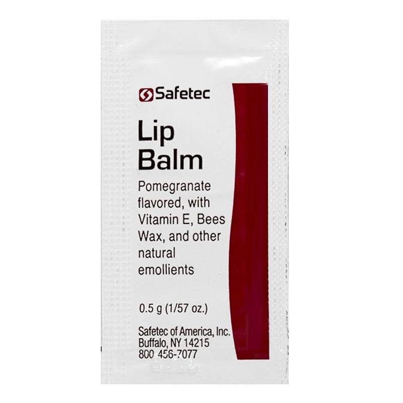 144 Pieces of Safetec Pomegranate Lip Balm 0.5 gm Foil Pack