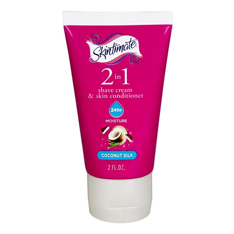 48 Wholesale Travel Size Shave Cream Skintimate 2 In 1 Shave Cream 2 Oz.