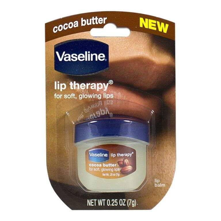 8 Pieces of Travel Size Vaseline Lip Therapy Cocoa Butter - 0.25 oz. Jar