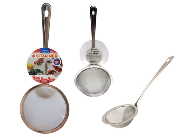 144 Wholesale Strainer With Handle Stainless Steel