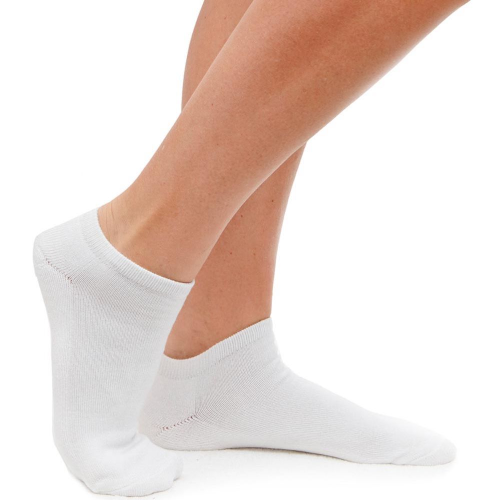 Yacht & Smith Kids No Show Cotton Ankle Socks Size 6-8 White Bulk Pack