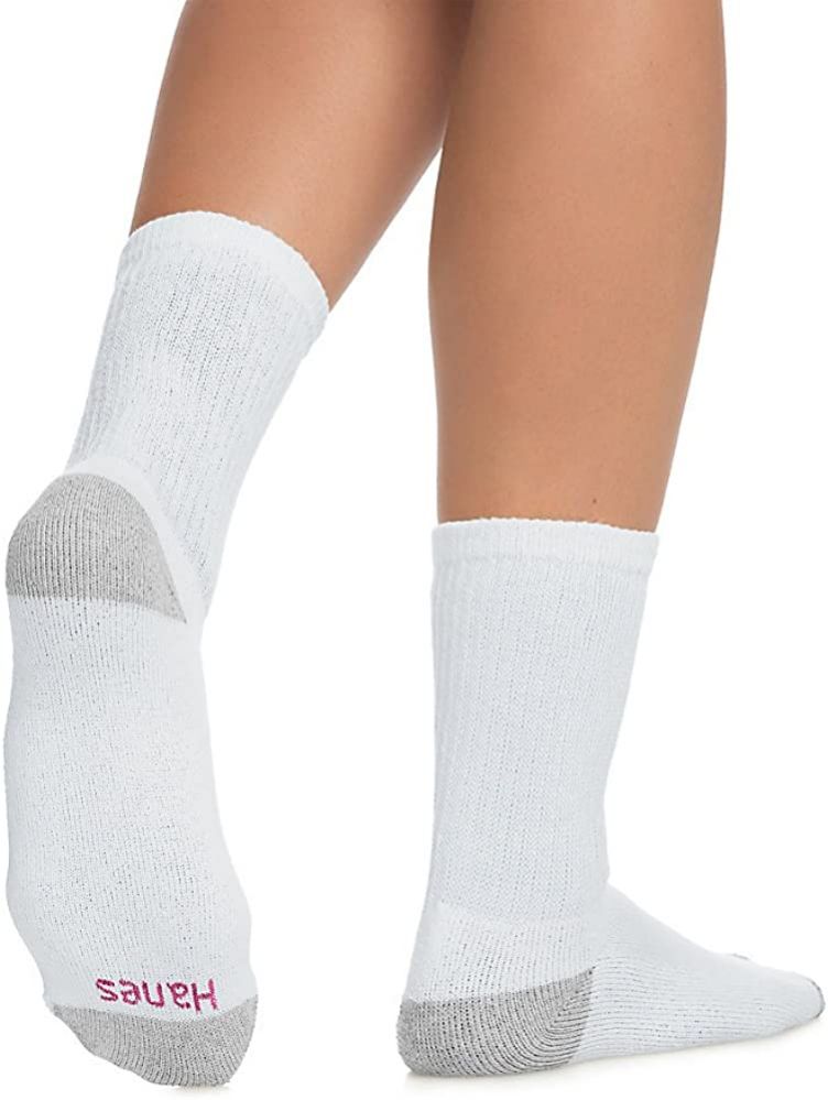 Wholesale Hanes Crew Sock For Woman Shoe Size 4-10 White Sock Size