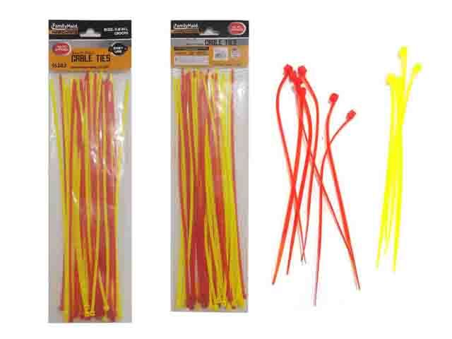 96 Pieces of 40pc Assorted Color Cable Ties