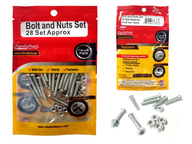 96 Pieces of Assorted Nuts & Bolts