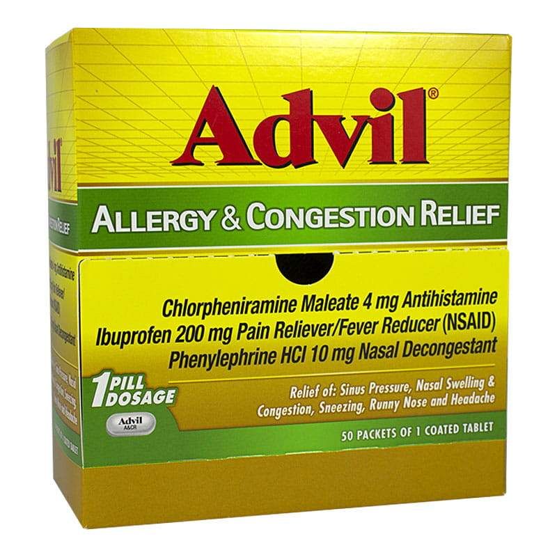 50 Pieces Travel Size Allergy Congestion Relief - Pack Of 1 - First Aid Gear