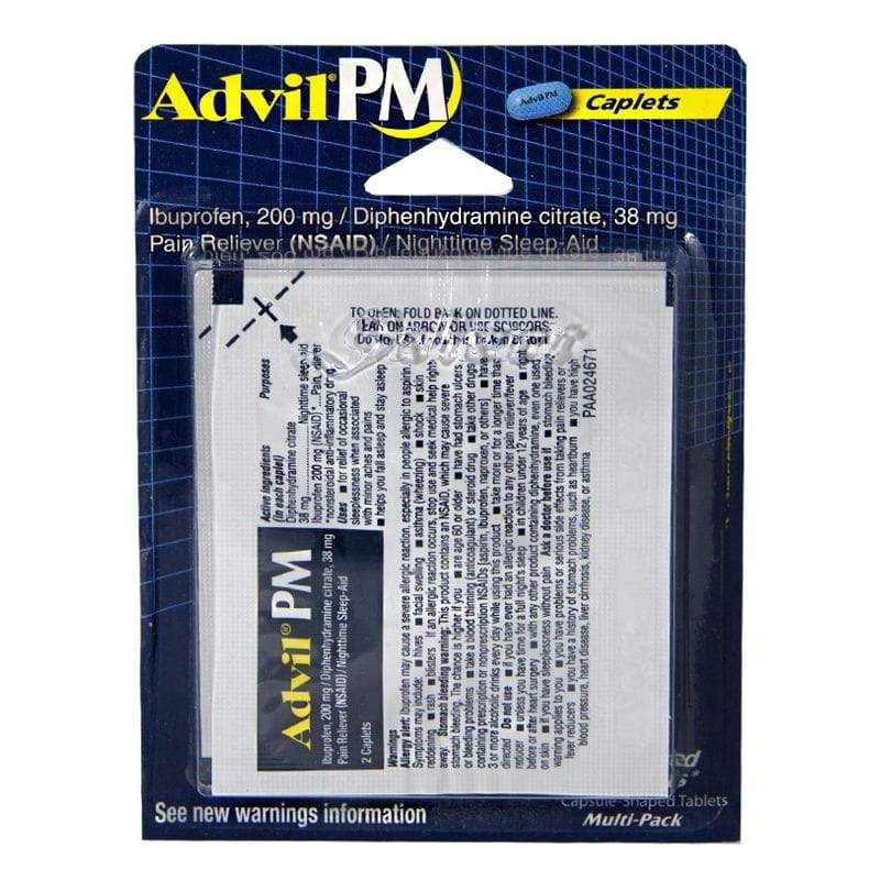 6 Pieces of Travel Size Advil Pm Card Of 4