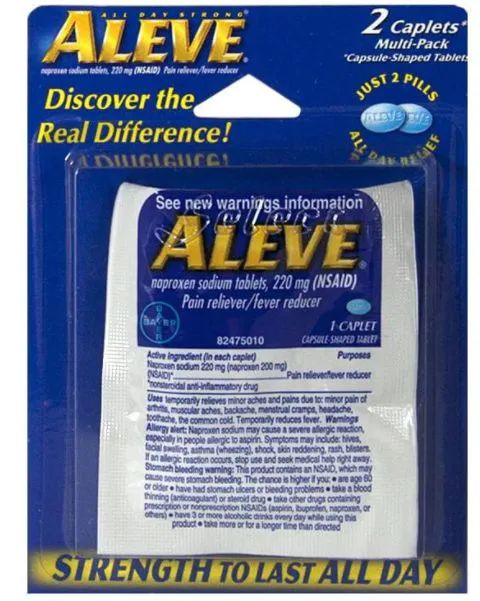 6 Pieces of Travel Size Aleve Card Of 2