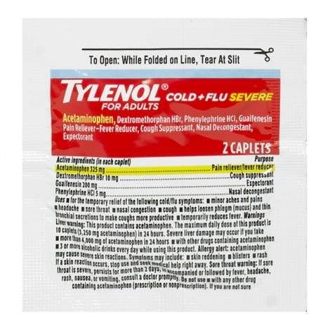 50 Wholesale Travel Size Cold Relief Cold Flu Severe Pack Of 2
