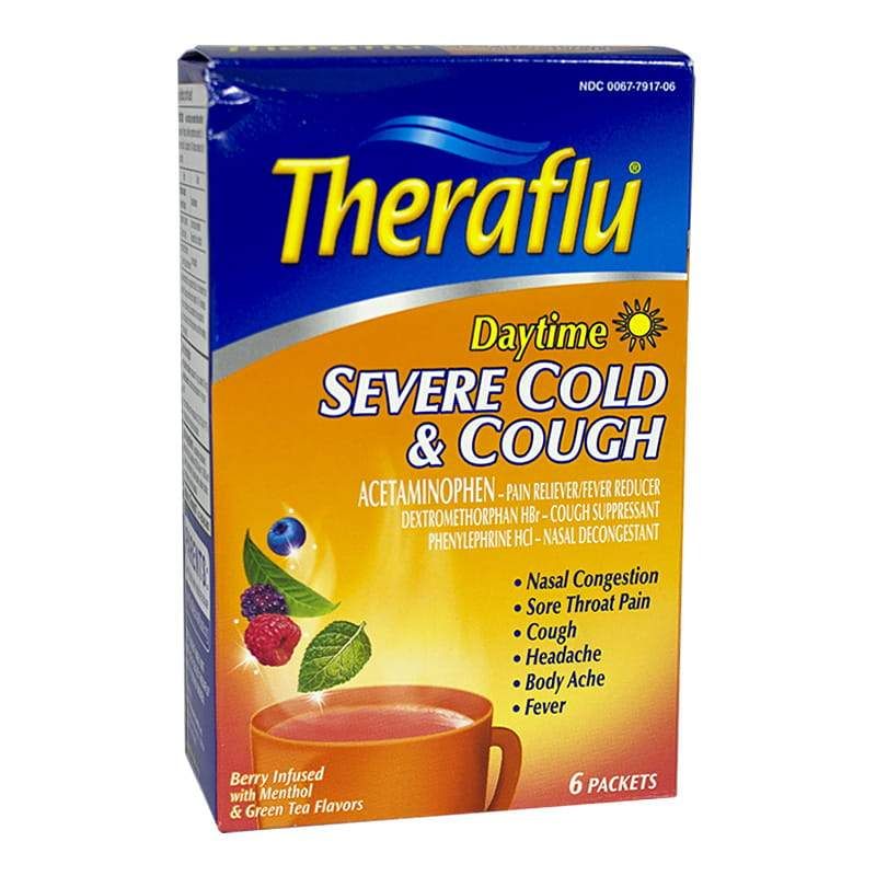 3 Pieces Severe Cold Cough Relief Daytime Box Of 6 - First Aid Gear