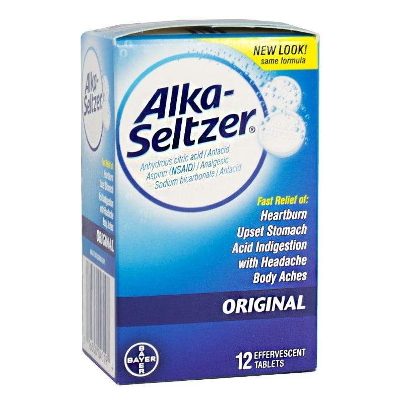 6 Wholesale Travel Size AlkA-Seltzer Antacid Pain Relief - Box Of 12