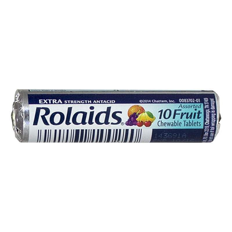96 Pieces of Travel Size Rolaids Extra Strength Fruit Roll Of 10