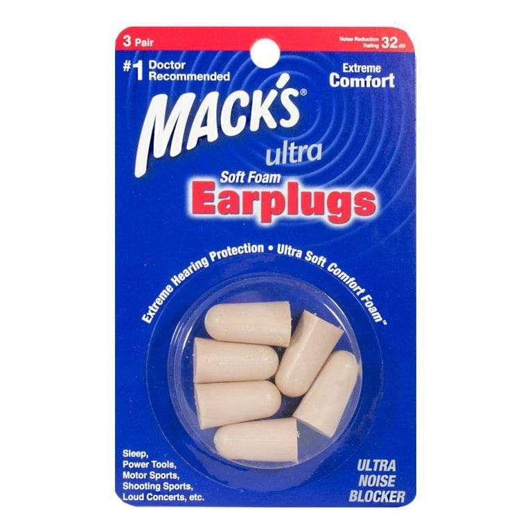24 Pieces of Macks Soft Foam Earplugs 3 Pairs