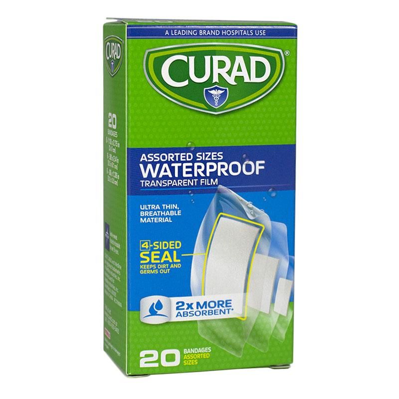48 Pieces of Waterproof Bandages - Curad Assorted Waterproof Bandages Box Of 20