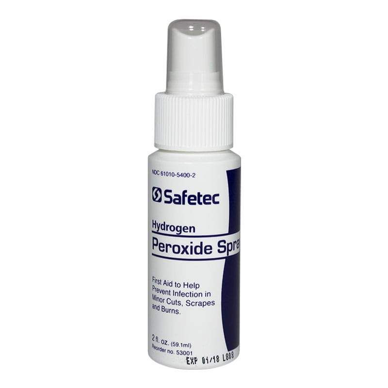 6 Pieces of Travel Size Safetec Hydrogen Peroxide Spray 2 oz.