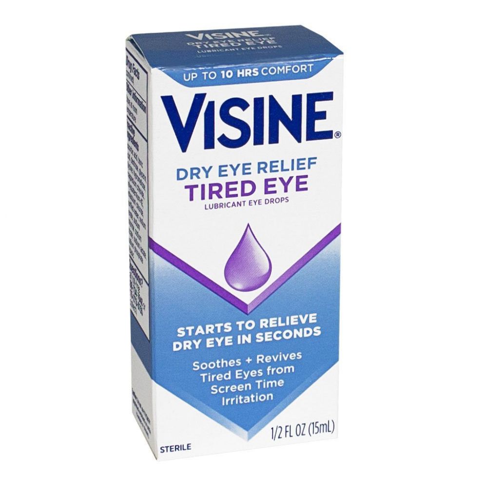 12 Pieces of Travel Size Tired Eye - Visine Tired Eye Lubricant Drops 0.5 Oz.