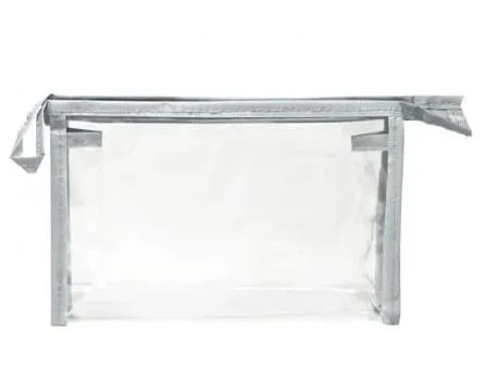 10 Pieces of Clear Vinyl Gusseted Zippered Pouch