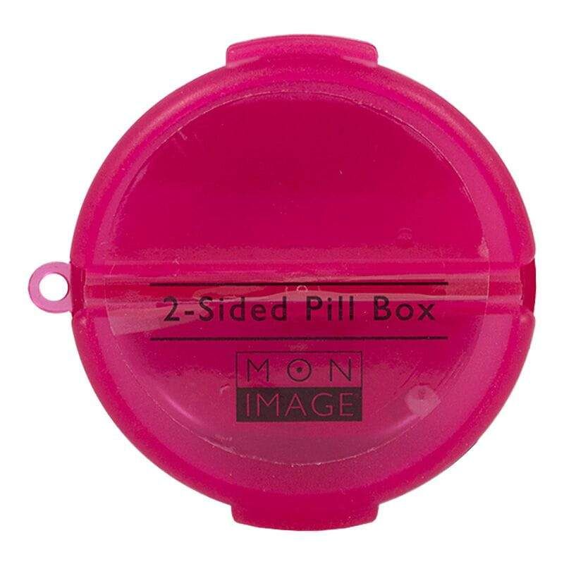 72 Wholesale Pill Box - Mon Image Round 2 Sided Pill Box