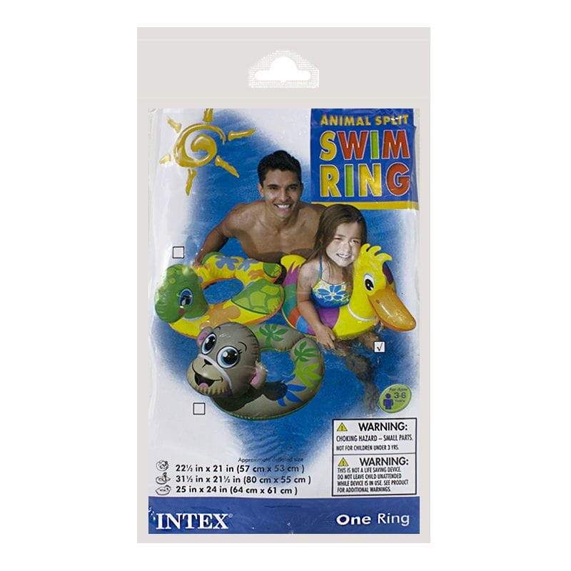 48 Wholesale Swim Ring - Intex Swim Ring With Animal Head Ages 3 To 6