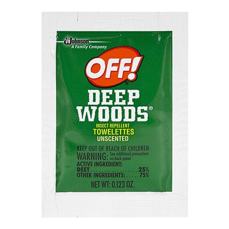 12 Wholesale Travel Size Deep Woods Insect Repellent Towelettes - Pack Of 1 Foil Packet