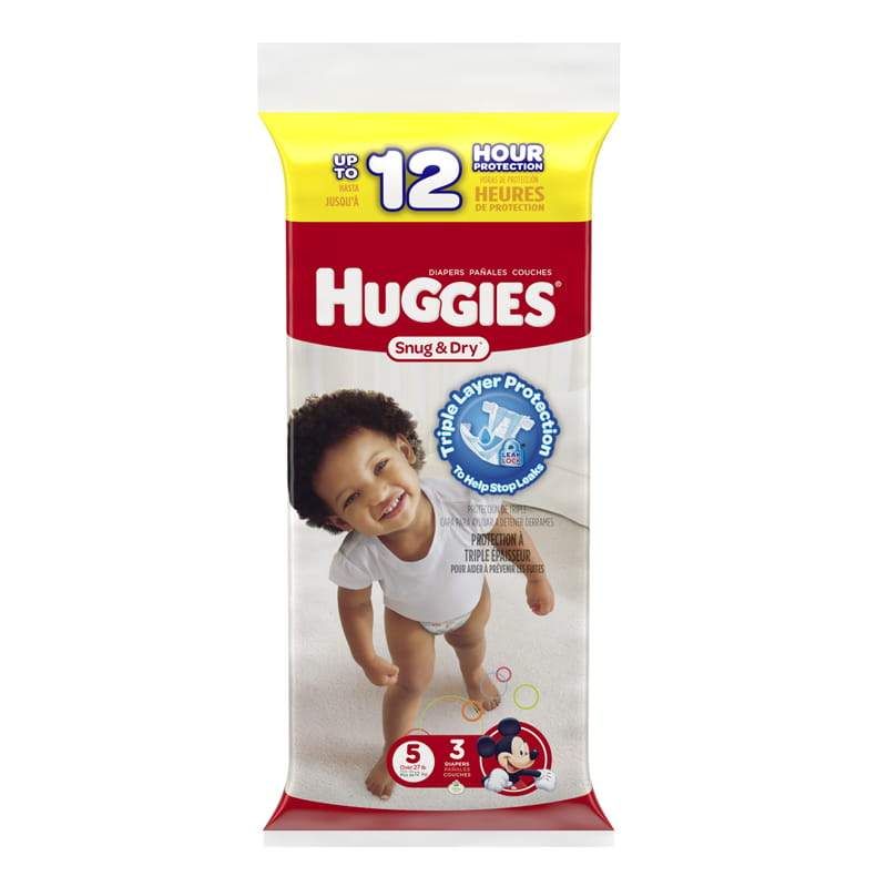 70 Pieces of Huggies Diapers - Huggies Snug Dry Diapers Step 5 Pack Of 3