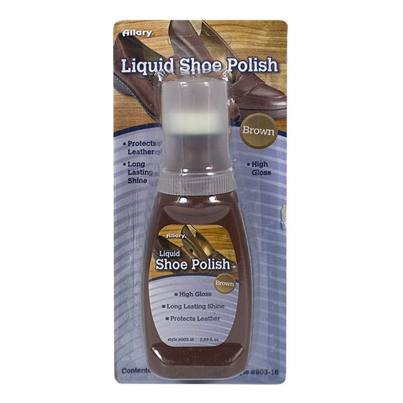72 Pieces of Brown Shoe Polish - Allary Liquid Shoe Polish Brown 2.53 Oz.