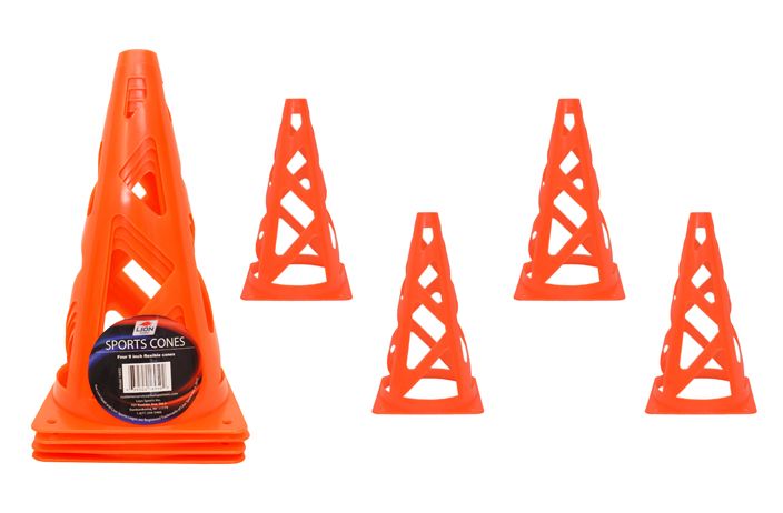 24 Pieces of 4 Piece Orange Flex Cones