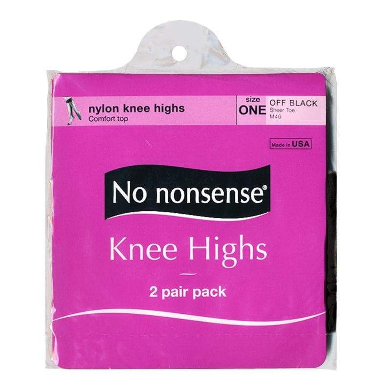 6 Wholesale Kneehighs - No Nonsense Kneehighs Off Black 2 Pairs