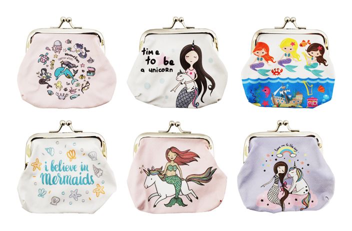 60 Pieces of Mermaid Snap Coin Purse