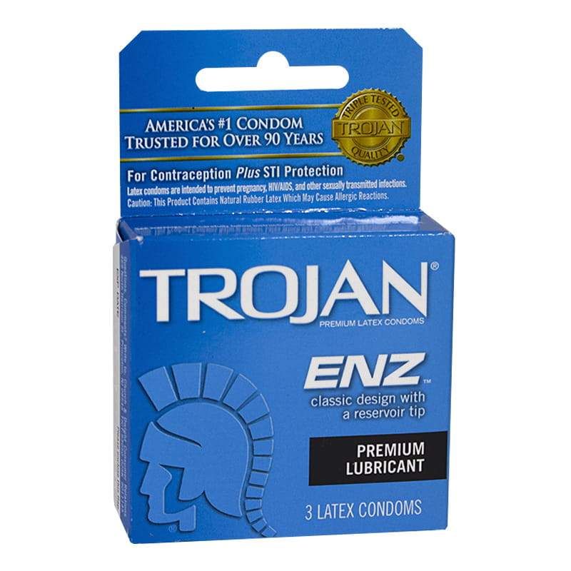 48 Pieces of Lubricated Condoms - Trojan Enz Lubricated Condoms Box