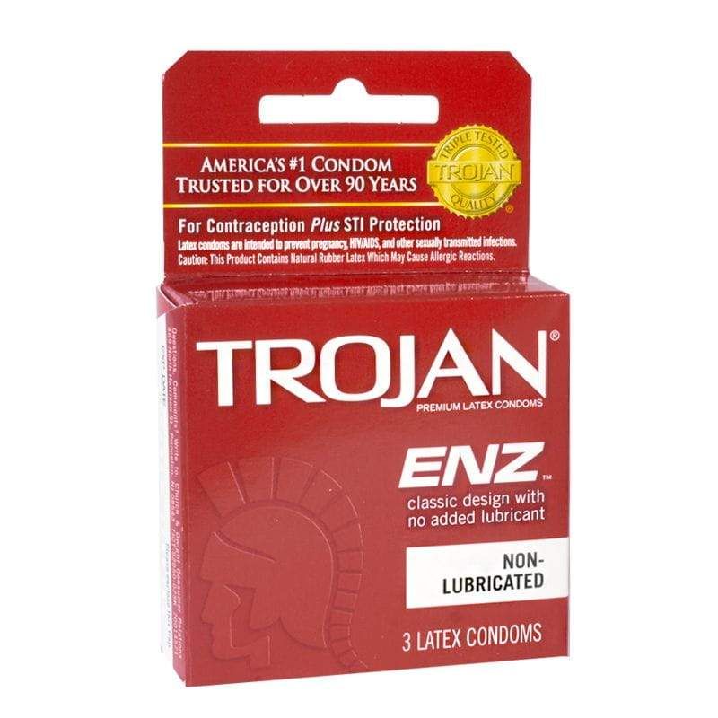 48 Pieces of Non Lubricated Condoms - Trojan Enz Non Lubricated Condoms