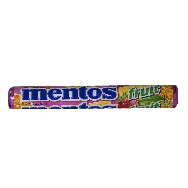 15 Pieces of Travel Size Mentos Mixed Fruit 1.32 Oz. Roll
