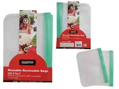144 Wholesale 2pc Reusable Ziplock Bags