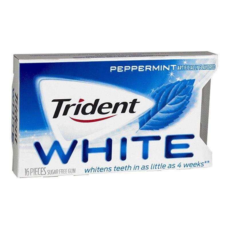 9 Wholesale Trident White Peppermint Gum - 16 Pieces
